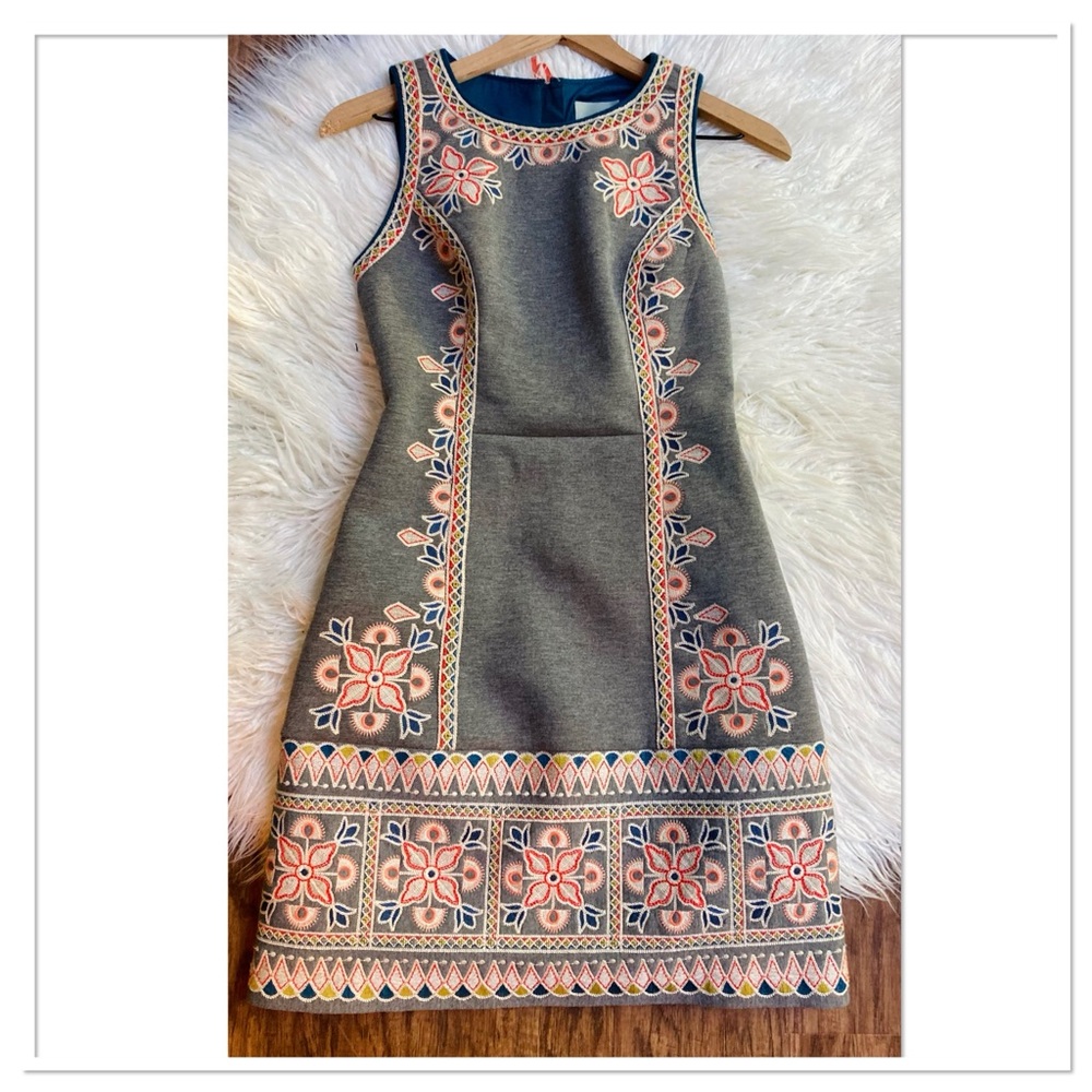 Anthropologie Maeve Neoprene Shift Dress Multicolor Size 4